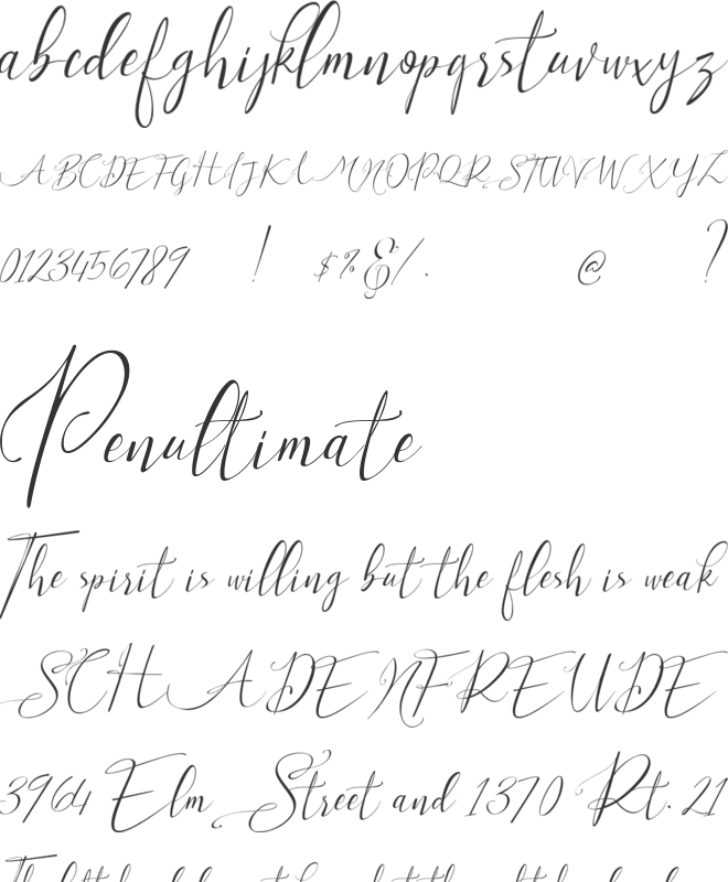 Milova Demo font preview