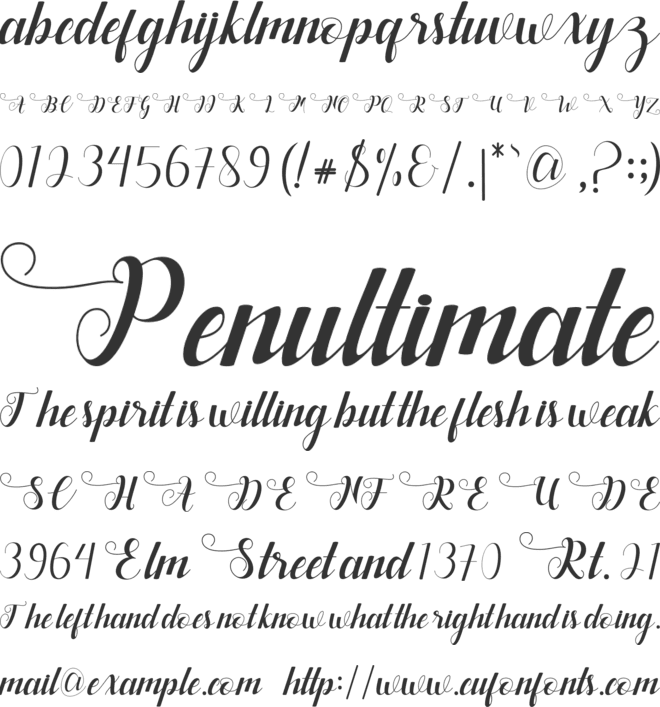 Deliya font preview