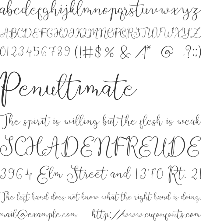 Besttea font preview