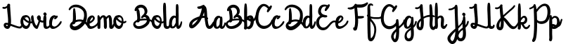 Lovic Demo Bold font