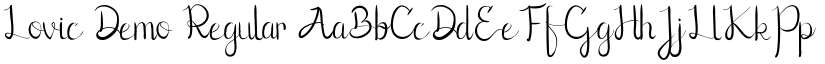 Lovic Demo Regular font