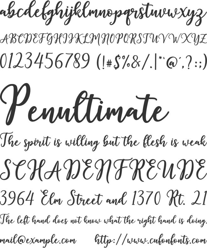 hista demo font preview