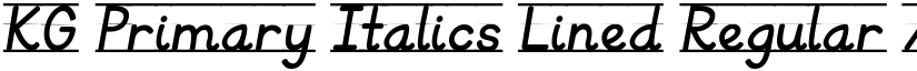 KG Primary Italics Lined Regular font