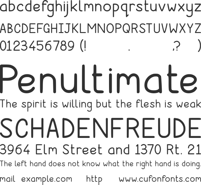 The Students Teacher font preview