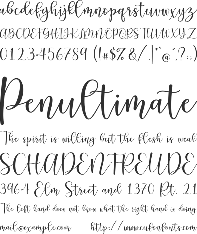 pretty hearty - Personal Use font preview