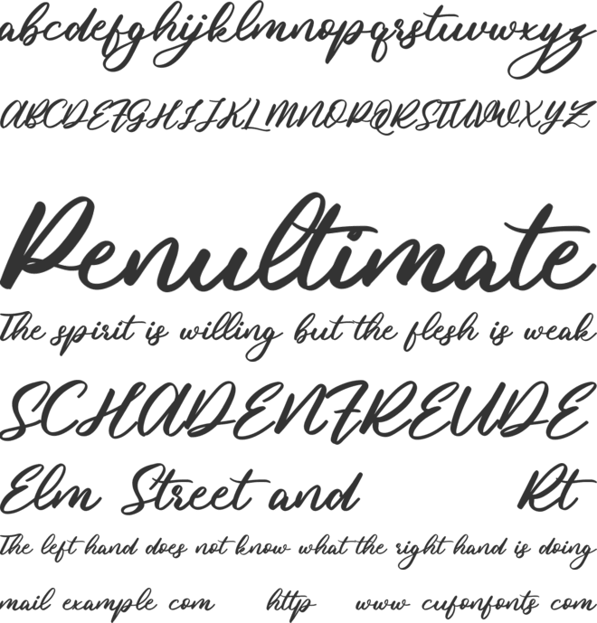 Losemine Demo font preview