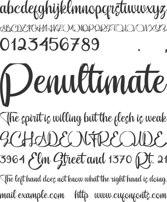 Ambara_Demo font preview