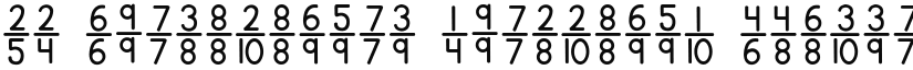 KG Traditional Fractions Regular font