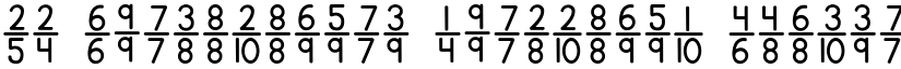 KG Traditional Fractions Regular font