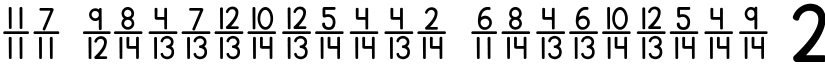 KG Traditional Fractions 2 Regular font
