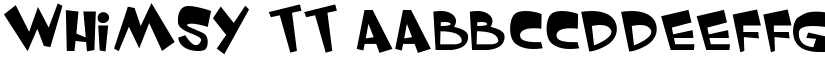 Whimsy TT font