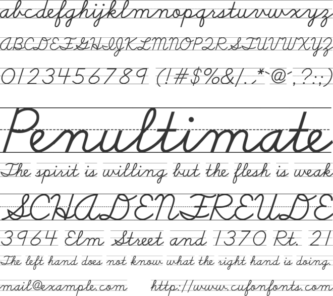 SchoolScriptDashed font preview