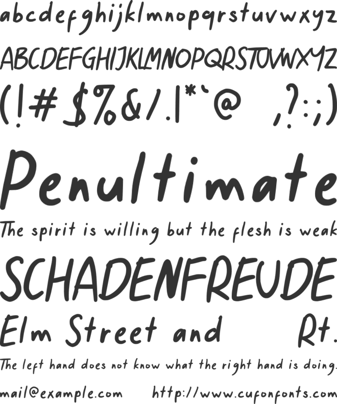 Tentang Nanti Demo font preview