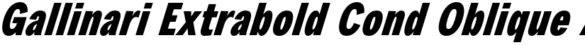 Gallinari Extrabold Cond Oblique font