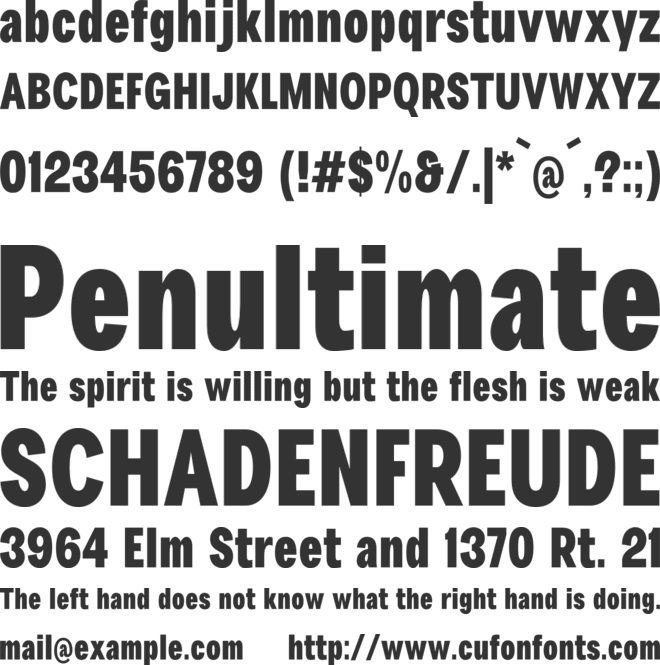 Gallinari font preview