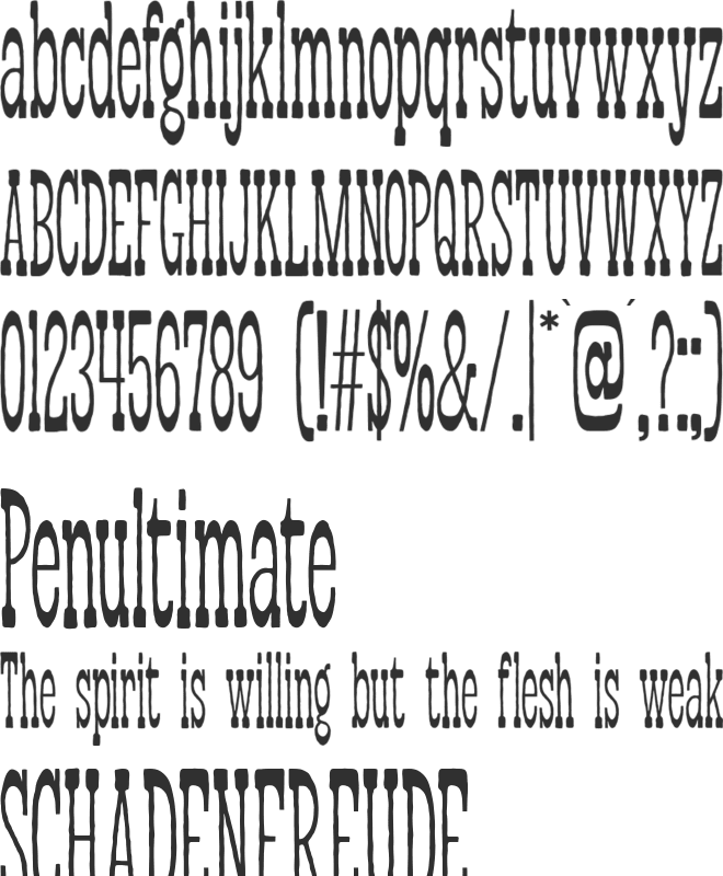 Pepperbox font preview