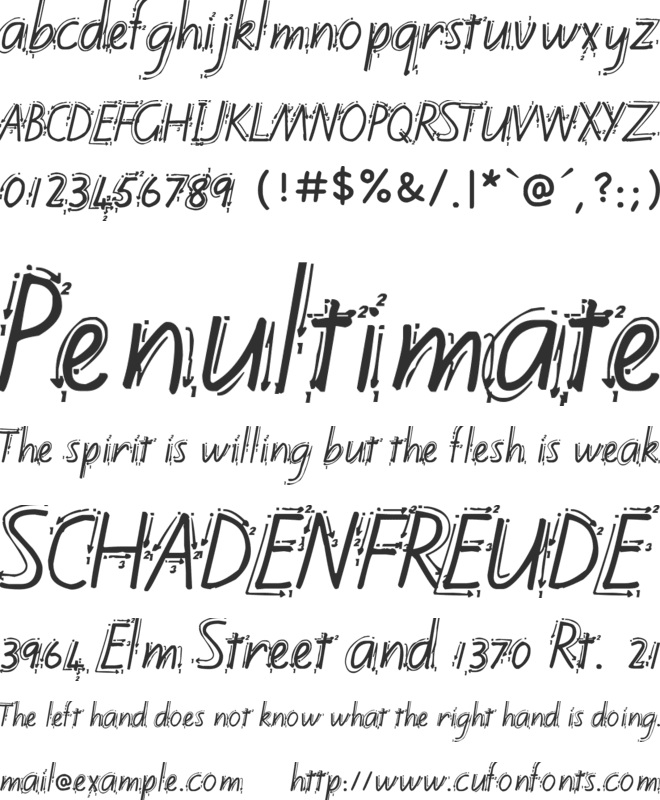 Kiwi School Handwriting with Guides font preview