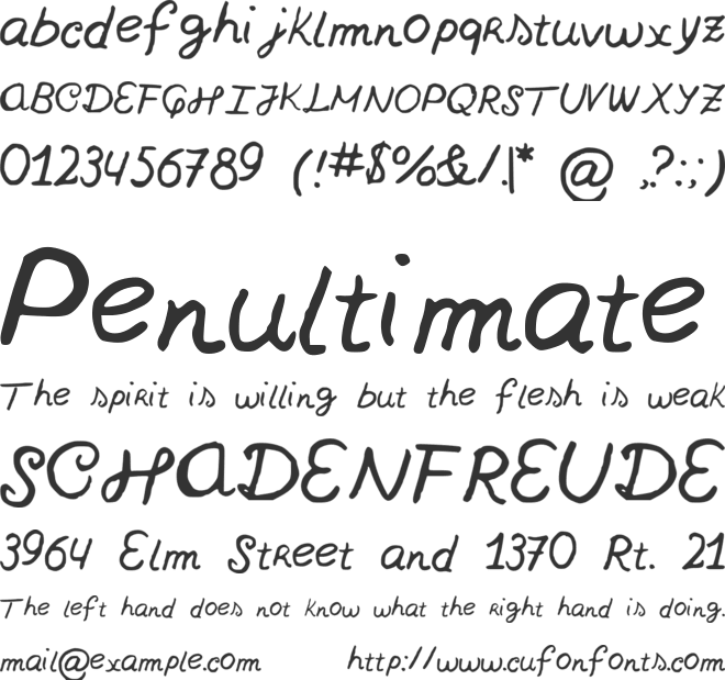 Nowherebound font preview