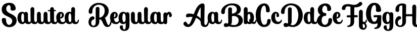 Saluted Regular font