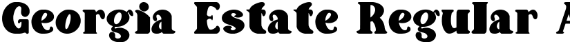 Georgia Estate Regular font