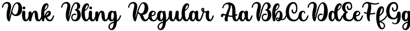Pink Bling Regular font