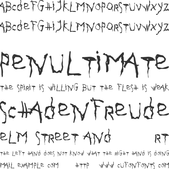 Gothika font preview