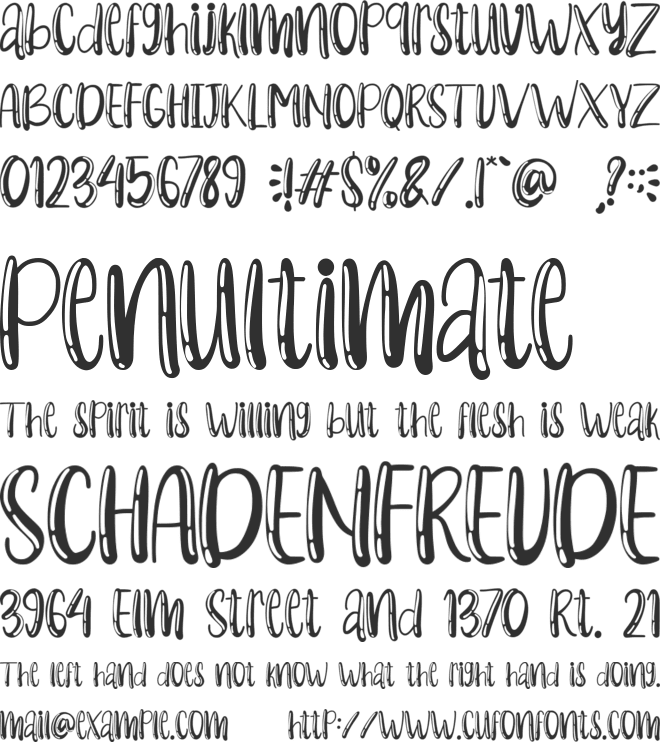 miss you font preview