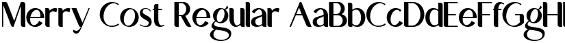 Merry Cost Regular font