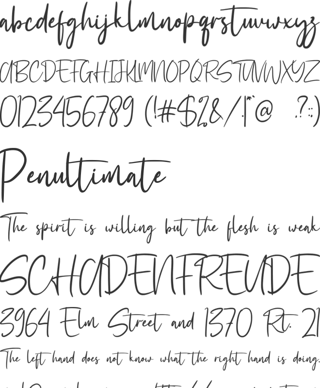Shalytta font preview