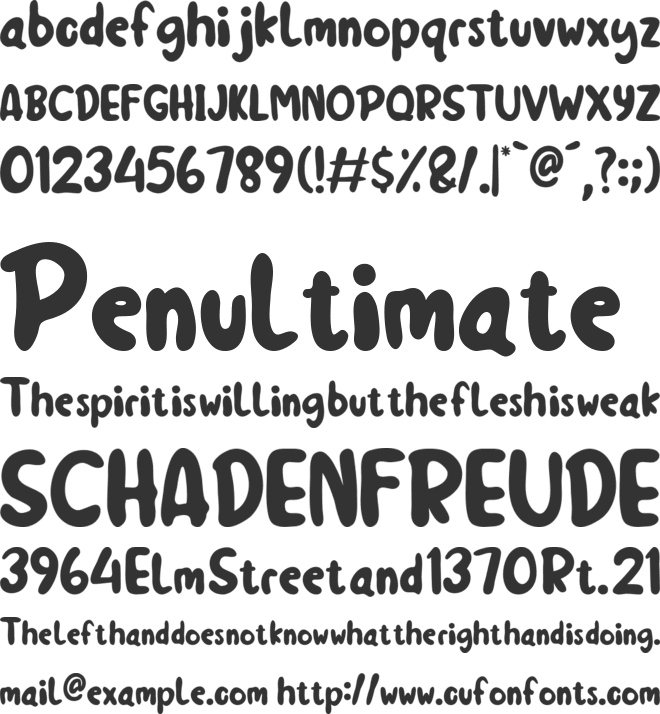 Pincllo font preview