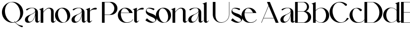 Qanoar Personal Use font