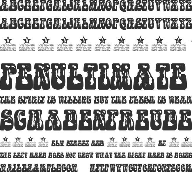 PARTYBOY PERSONAL USE font preview