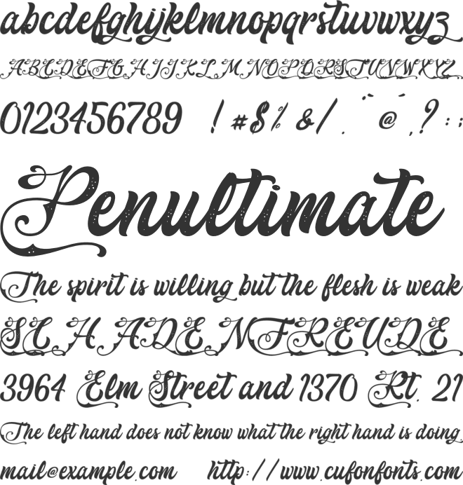 Dark Seventh - Personal Use font preview