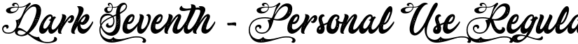 Dark Seventh - Personal Use Regular font