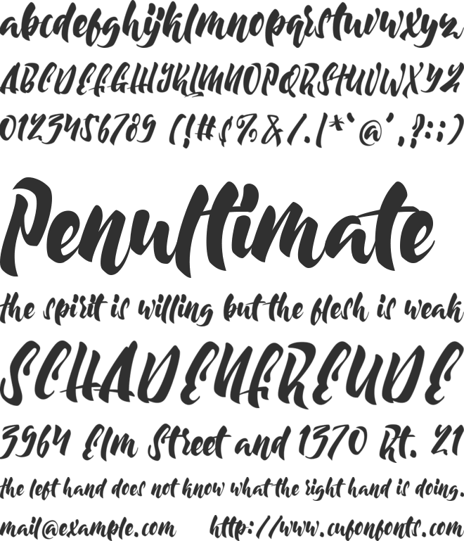 Moonway font preview
