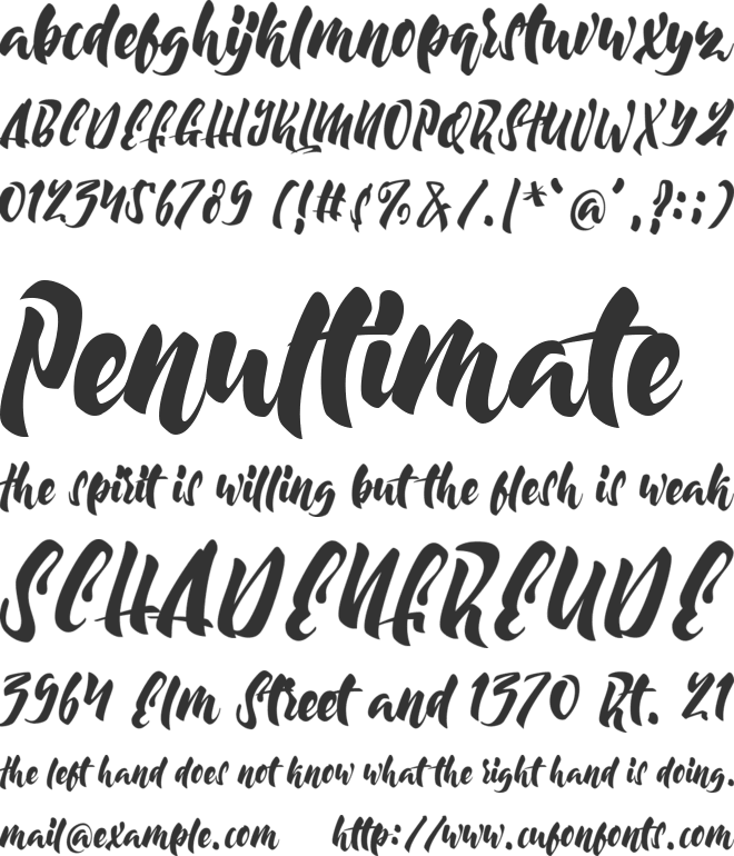 Moonway font preview