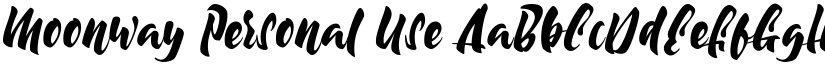 Moonway Personal Use font