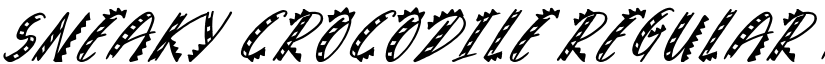 Sneaky Crocodile Regular font