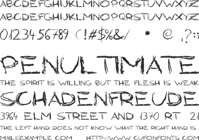 Grungy Style font preview