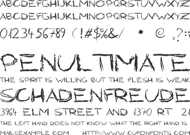 Grungy Style font preview