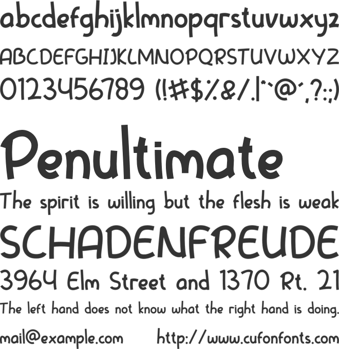 Rafa Kids font preview