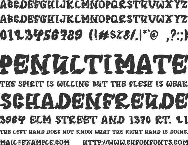 TOWER LUCKY font preview