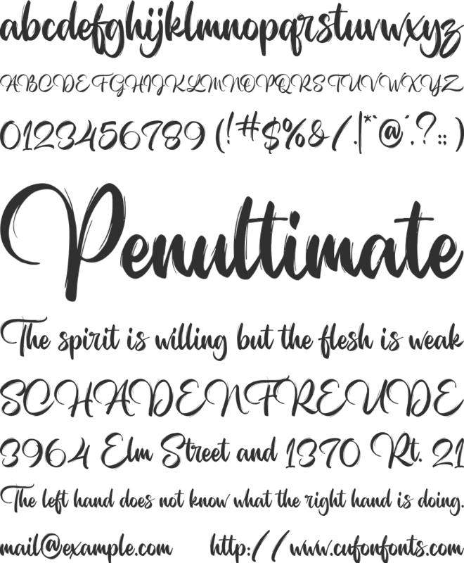 Cabinet of the Outlander font preview