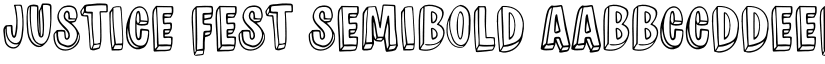 JUSTICE FEST Semibold font
