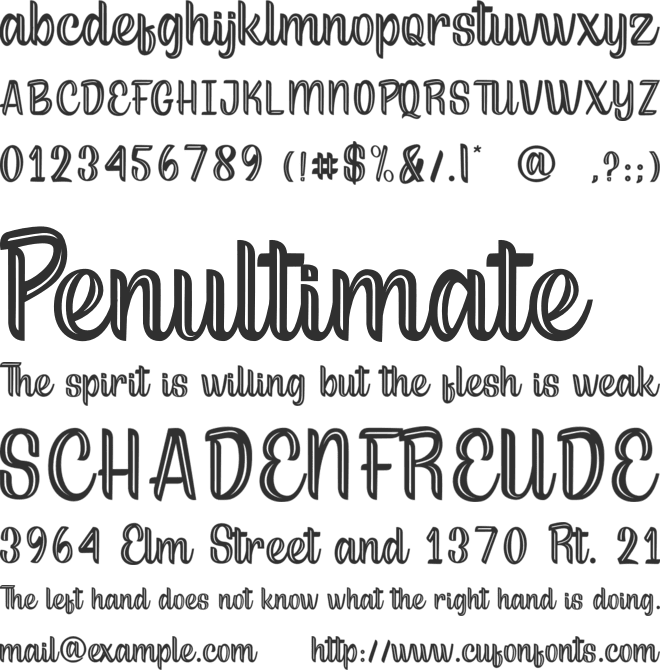Quoote font preview