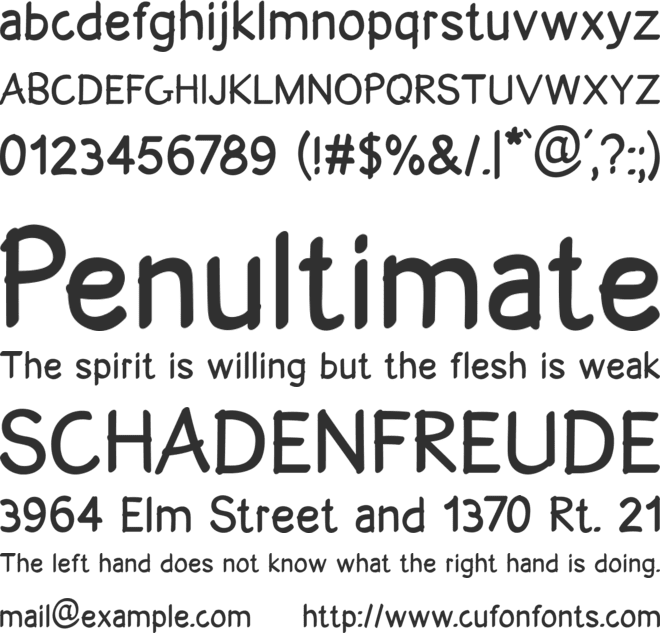 Sour Candy font preview