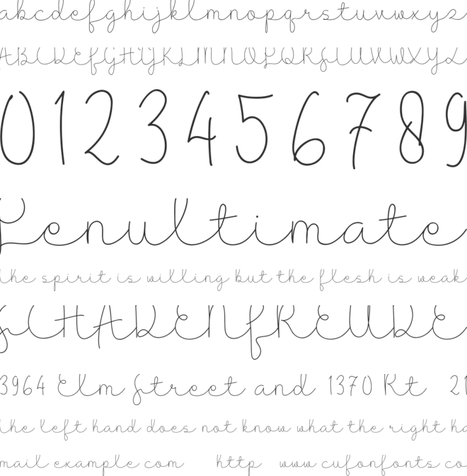 Presty font preview