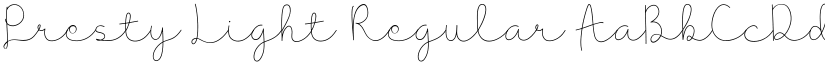 Presty Light Regular font