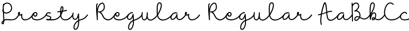 Presty Regular Regular font