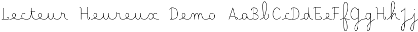 Lecteur Heureux Demo font